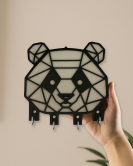 Panda Figürlü Duvar Anahtarlık Askısı