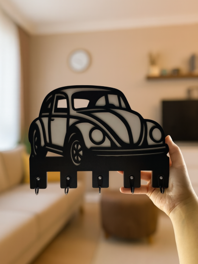 Vosvos Figürlü Duvar Anahtarlık Askısı