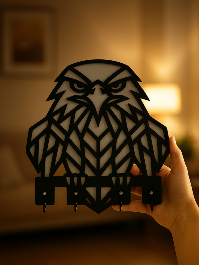 Kartal Figürlü Duvar Anahtarlık Askısı