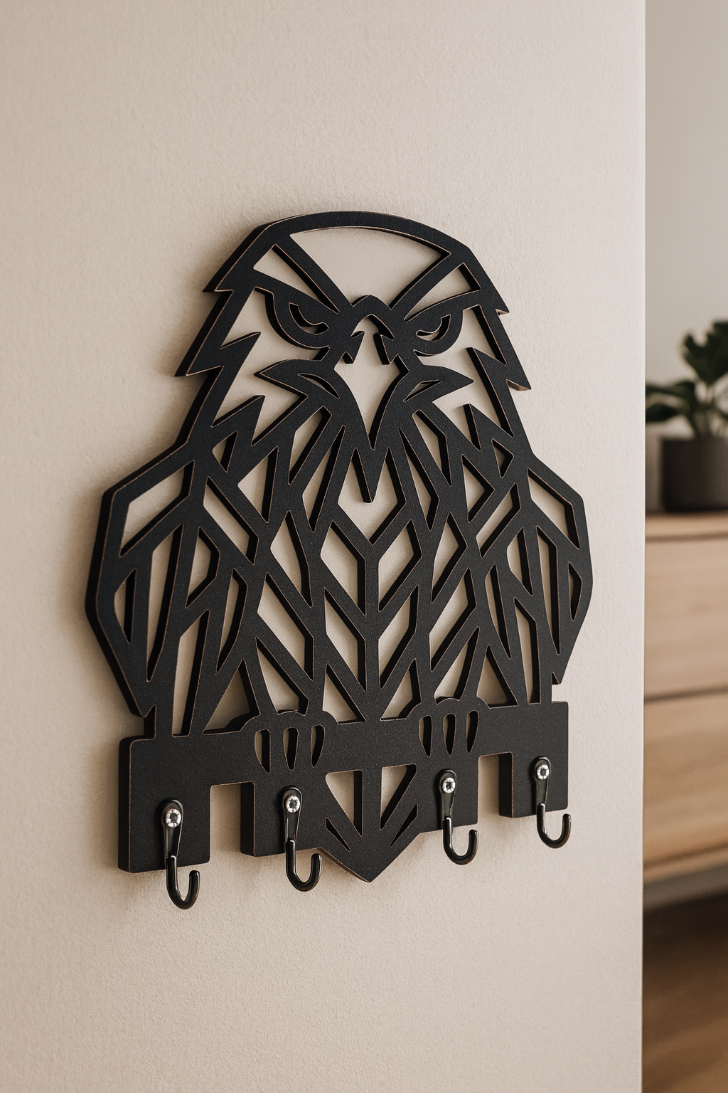 Kartal Figürlü Duvar Anahtarlık Askısı - Görsel 3