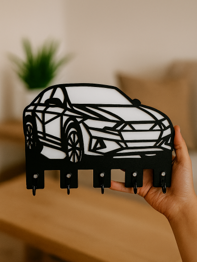 Dekoratif Araba Figürlü Anahtarlık Askısı