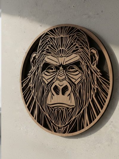 3D Goril Duvar Tablosu